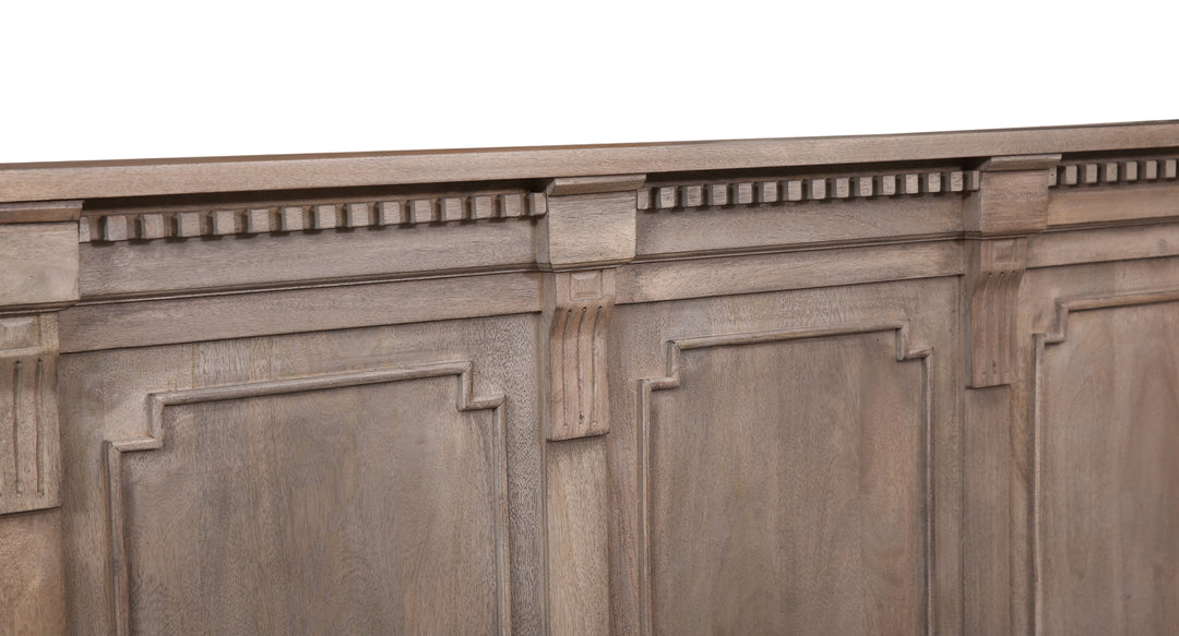 The St. James Bedroom Collection Panel Bed in Antiqued Grey Finish