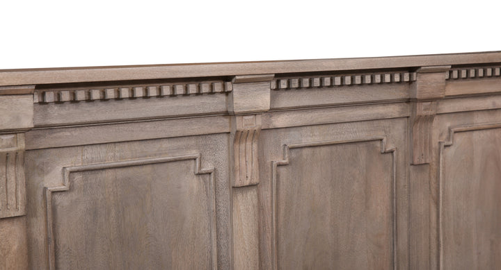 The St. James Bedroom Collection Panel Bed in Antiqued Grey Finish