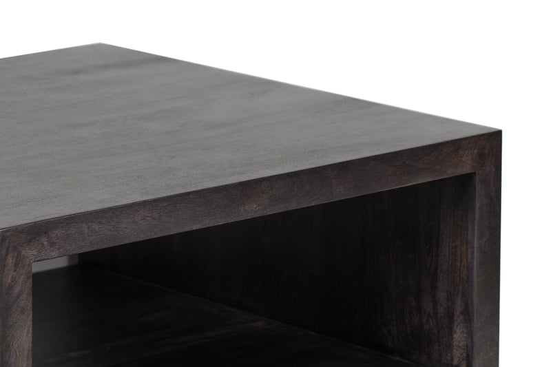 The Fox & Roe Folsom Large Square Coffee Table in Charcoal Finish