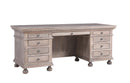 The St. James 76" Desk in Antiqued Grey Finish