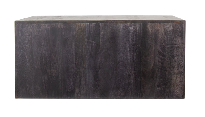 The Fox & Roe Folsom Large Square Coffee Table in Charcoal Finish