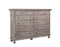 The St. James Bedroom Collection 11-Drawer Dresser in Antiqued Grey Finish