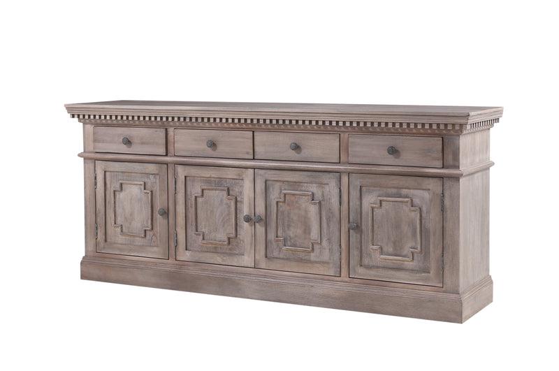 The St. James Media Console in Antiqued Grey Finish