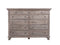 The St. James Bedroom Collection 11-Drawer Dresser in Antiqued Grey Finish
