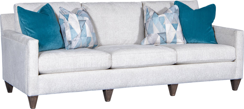 Mid-Size Fabric Sofa, Shown in a Gray Fabric - Amish Oak