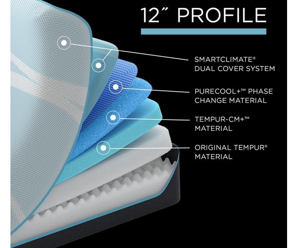 Tempur-Pedic PRObreeze®° 12" Medium Hybrid Mattress