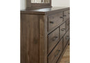 Artisan & Post Solid Wood Cool Rustic 7 Drawer Dresser in Mink Finish