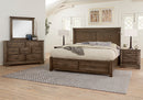 Artisan & Post Solid Wood Cool Rustic Nightstand - 3 Drawers in Mink Finish