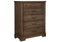 Artisan & Post Solid Wood Cool Rustic 5 Drawer Chest - Vaughan Bassett in Mink