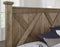 Artisan & Post Solid Wood Cool Rustic X Bed With X with Footboard in Stone Grey Finish