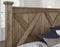 Artisan & Post Solid Wood Cool Rustic X Bed with Footboard in Stone Grey Finish