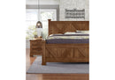 Artisan & Post Solid Wood Cool Rustic Nightstand - 3 Drawers in Amber Finish 174-227