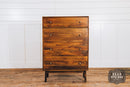 Mid Century 4 Drawer High Boy Mango Strip Pine