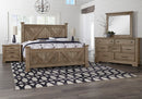 Artisan & Post Solid Wood Cool Rustic X Bed With X with Footboard in Stone Grey Finish