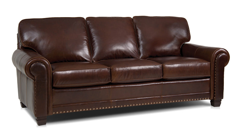 Smith Brothers SB393 Style Custom Leather Sofa - | Smith Brothers