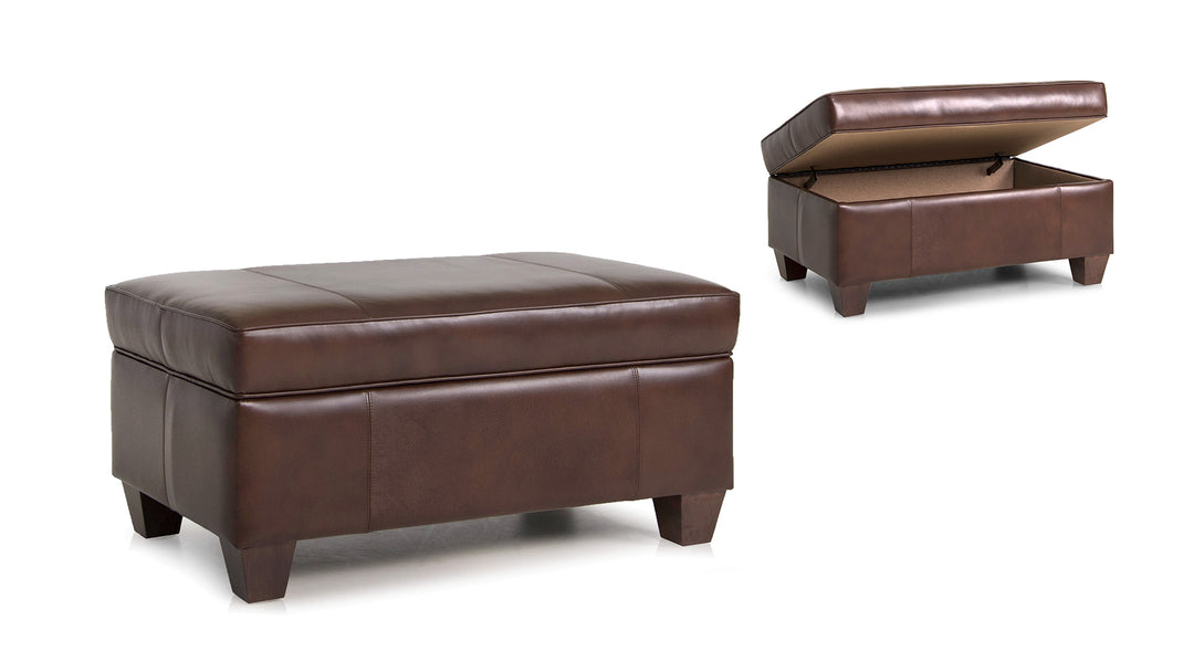 Smith Brothers SB900 Style Leather Occasional Storage Ottoman