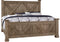 Artisan & Post Solid Wood Cool Rustic X Bed with Footboard in Stone Grey Finish