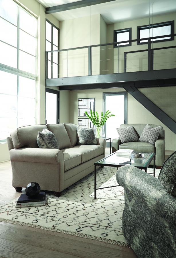 The Bentley Custom Fabric Sofa, Chair, and Sectional Collection King Hickory Furniture