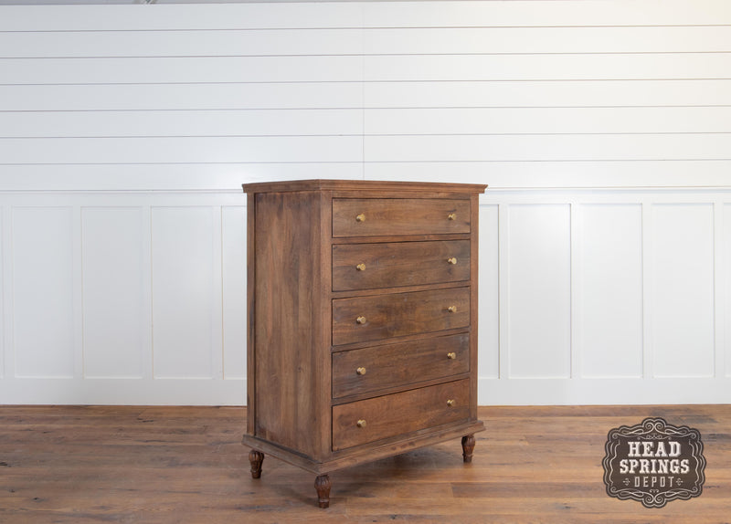 The Fox & Roe Maison 5 Drawer High Boy Chest of Drawers