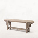 Fox & Roe Narrow Boot Bench Salvage Finish & Paris Linen Fabric Seating