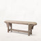 Fox & Roe Narrow Boot Bench Salvage Finish & Paris Linen Fabric Seating