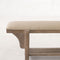 Fox & Roe Narrow Boot Bench Salvage Finish & Paris Linen Fabric Seating