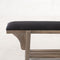 The Fox & Roe Narrow Boot Bench in Salvage with Charcoal Fabric Seating