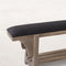 Fox & Roe Narrow Boot Bench in Salvage with Charcoal Fabric Seating