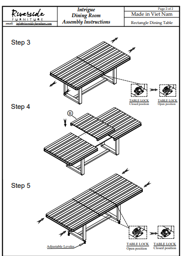 Intrigue Rectangular Dining Table Riverside Furniture 39350