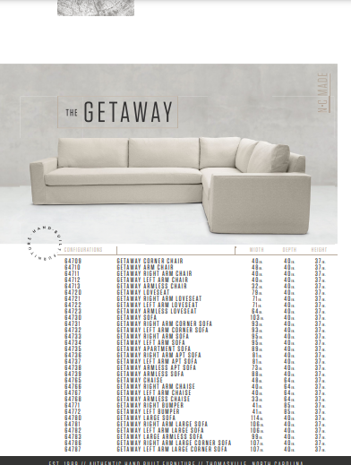 The Getaway Custom Sofa by Younger Furniture 64730