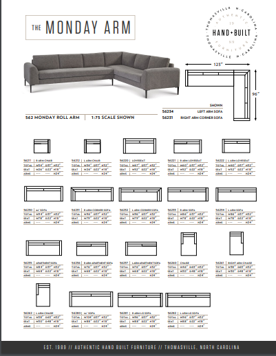 The Monday Custom Sofa by Younger Furniture 56230