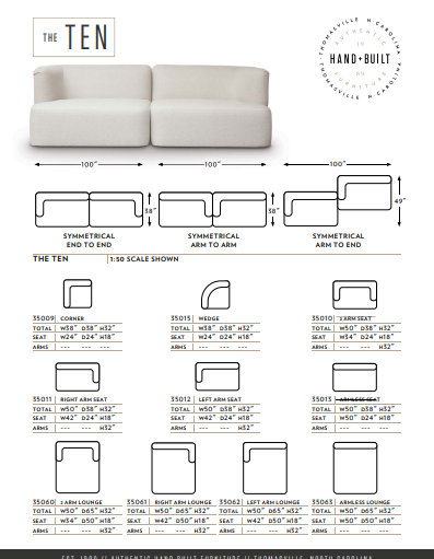 The Ten Custom Sofa by Younger Furniture 35013