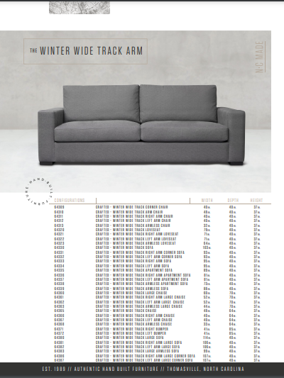 The Winter Custom Sofa by Younger Furniture 64330