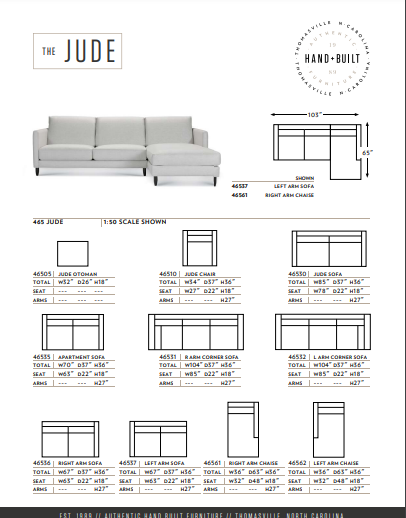 The Jude Sectional by Younger Furniture 46562