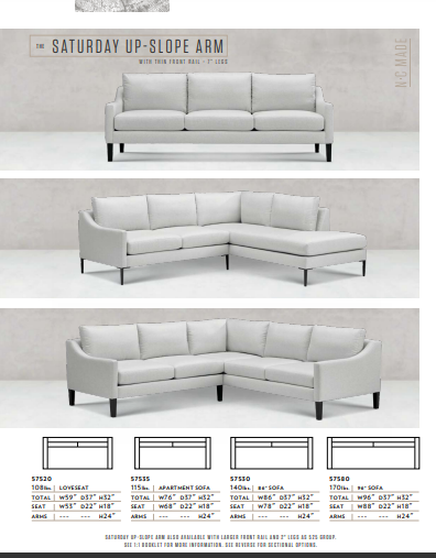 The Saturday Sectional by Younger Furniture 57532