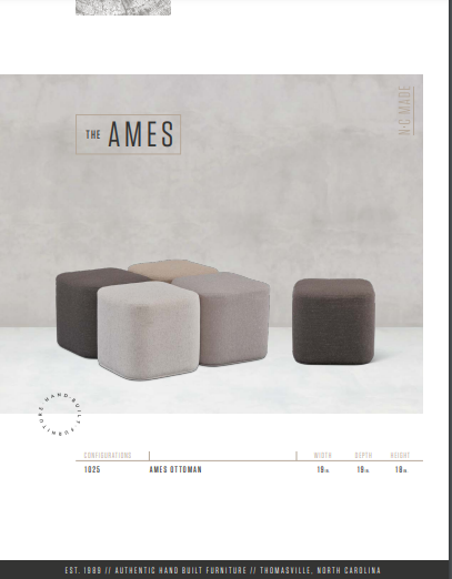The Ames Ottoman by Younger Furniture 1025