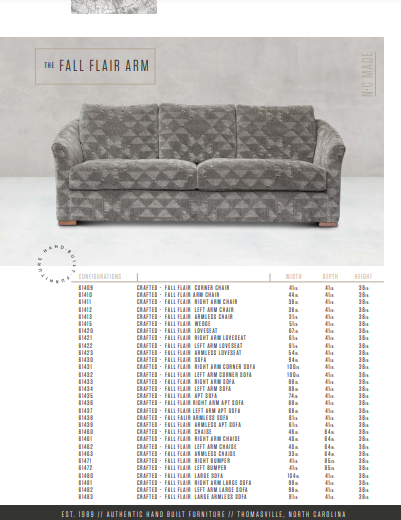 The Fall Custom Chair by Younger Furniture 64410