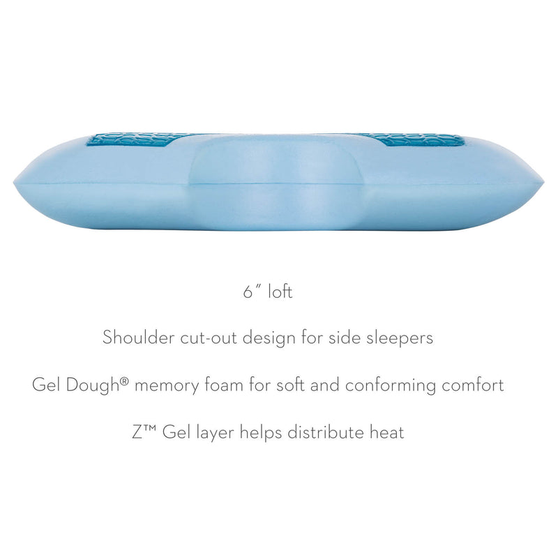 Malouf Z Shoulder Cutout Gel Dough + Z Gel Pillow, Queen