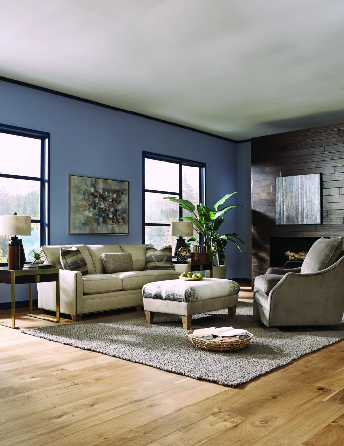 The Benson Custom Fabric Sofa, Chair, and Sectional Collection King Hickory Furniture
