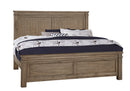 Artisan & Post Solid Wood Cool Rustic Mansion Bed in Stone Grey Finish