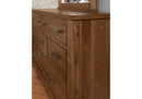 Artisan & Post Solid Wood Cool Rustic 7 Drawer Dresser - Vaughan Bassett in Amber Finish