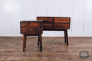 Mid Century Night Stand Mango Strip Pine