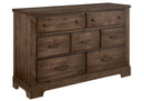 Artisan & Post Solid Wood Cool Rustic 7 Drawer Dresser in Mink Finish